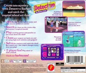 Detective Barbie - The Mystery Cruise (EU) box cover back